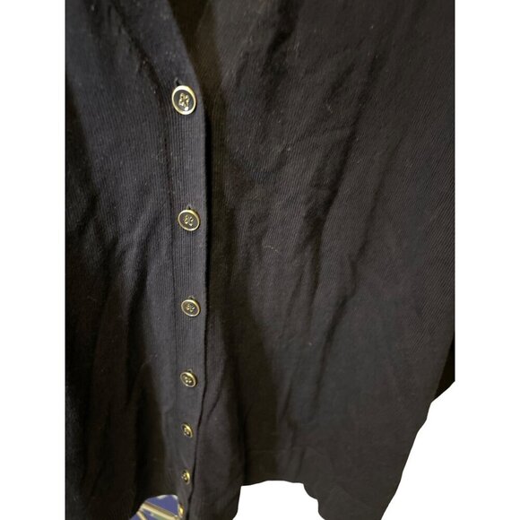 Talbots NWT Plus Navy Blue Long Sleeve V-Neck Button Up Knit Cardigan SZ 3XL - Picture 5 of 8